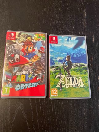 Nintendo Switch Azul/Rojo + 4 juegos + Accesorios