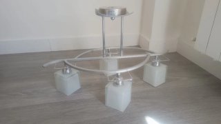 Lámpara de techo moderna plateada
