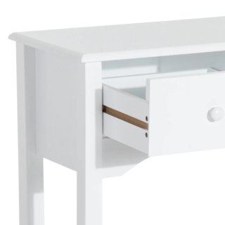 Tavolo consolle in legno bianco