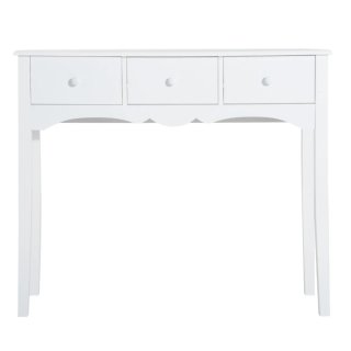 Tavolo consolle in legno bianco