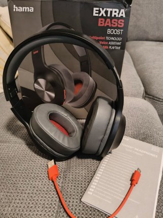 Auriculares Hama Bluetooth Negro/Gris