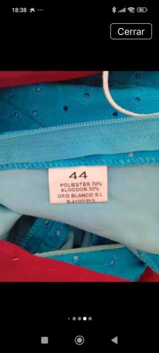 Traje de flamenca azul y rosa