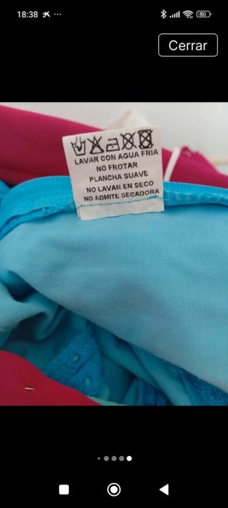 Traje de flamenca azul y rosa
