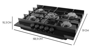 Placa de gas Cecotec bolero Squad G5400s Nano