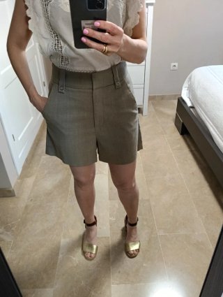 Bermuda H&M Talla 38 Verde Oliva