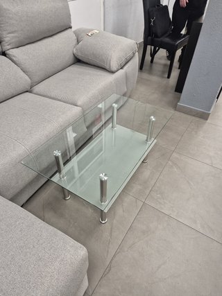 MESA CENTRO DOBLE CRISTAL TEMPLADO SALON DISEÑO