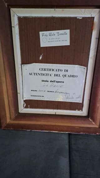 Quadro Fely Eula Tronville Olio su Tavola con cert
