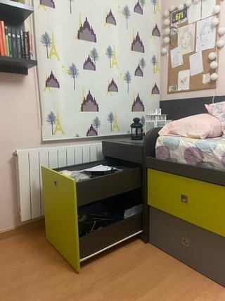 Cama juvenil con cajones y almacenaje