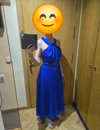 Vestido azul boda