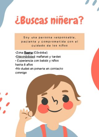 Niñera en Baena