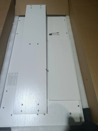 Escritorio elevable L OffiGo 150x120cm LED