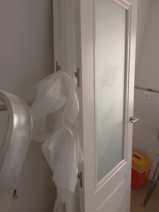 Puerta lacada blanco con cristal