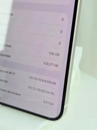 iPhone 14 Plus 128GB Blanco 90% Batería original
