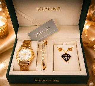 Set Joyería Skyline Reloj, Pulsera y Collar
