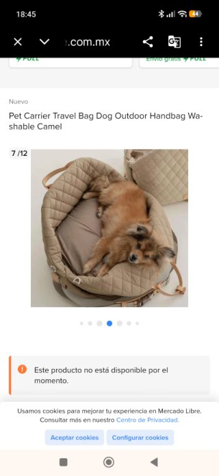 Bolso y cama para mascotas beige