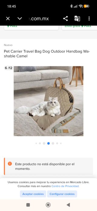 Bolso y cama para mascotas beige