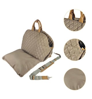 Bolso y cama para mascotas beige