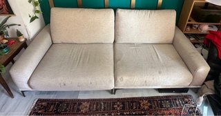 Divano 3-4 posti beige in tessuto
