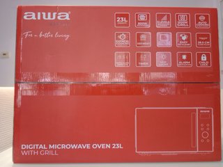 Microondas nuevo Aiwa MW-230DG/BK 23L Grill
