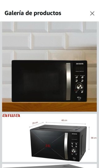Microondas nuevo Aiwa MW-230DG/BK 23L Grill