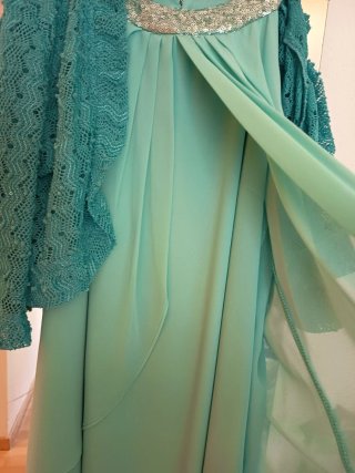 Vestido y chaqueta ceremonia verde M