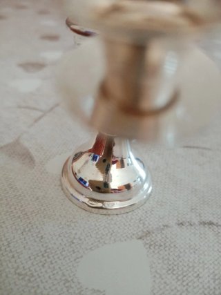 Mini candelabro argento elegante