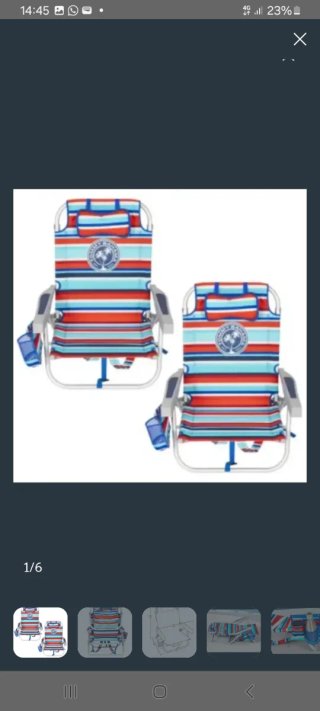 2 Sillas Tommy Bahama Rayas Playa