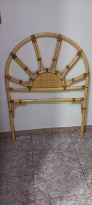 Cabezal de cama de mimbre 80cm