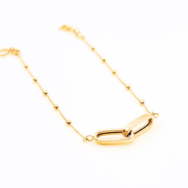 Pulsera Oro 18K, Bolas Infinito, 1.34gr, 17 a 19cm