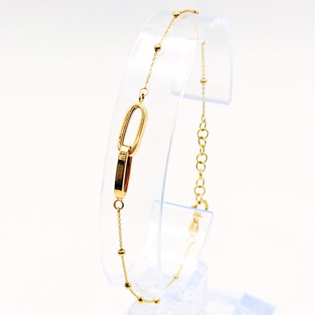 Pulsera Oro 18K, Bolas Infinito, 1.34gr, 17 a 19cm