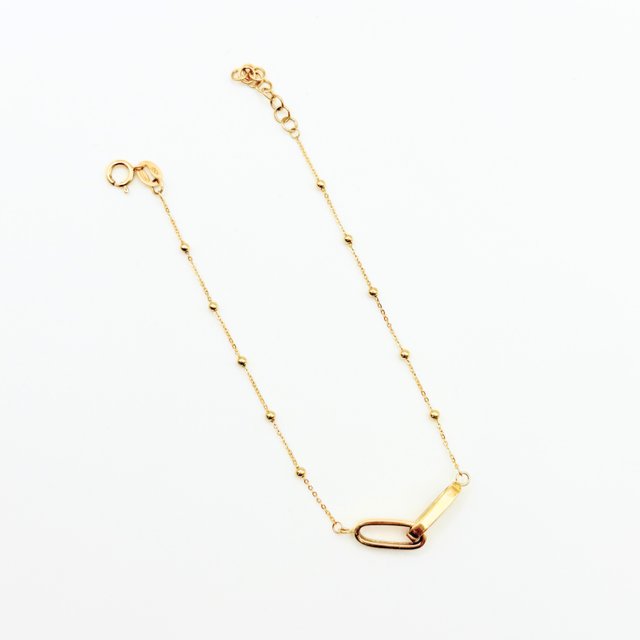 Pulsera Oro 18K, Bolas Infinito, 1.34gr, 17 a 19cm