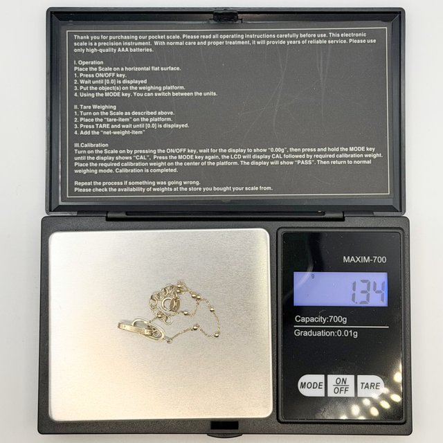 Pulsera Oro 18K, Bolas Infinito, 1.34gr, 17 a 19cm