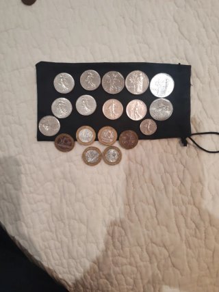 Lote de monedas antiguas francesas