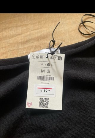 Top Bershka negro drapeado