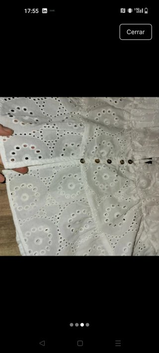 Top Zara Blanco Talla S
