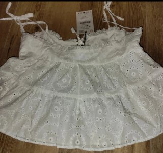 Top Zara Blanco Talla S