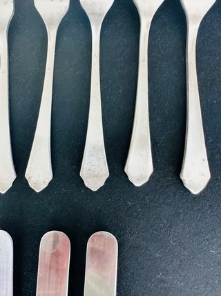 Set di posate vintage Meneses argentate