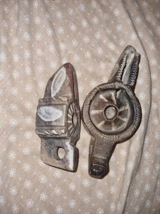 Lámpara de aceite de piedra tallada (2 unidades)