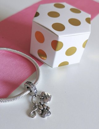 CHARM HUELLA PERRO GATO COLGANTE PANDORA CAJA