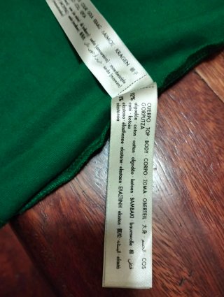 Blusa Uterqüe verde punto algodón y seda