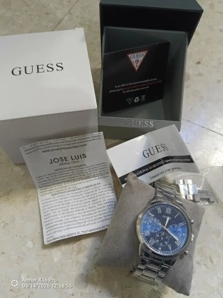 Reloj Guess Azul y Plateado