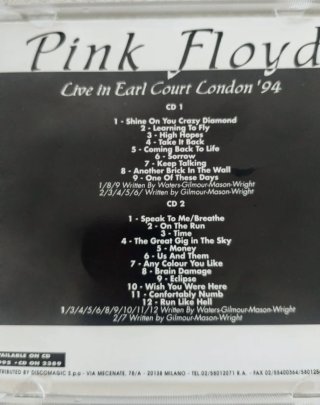 2 CDs Pink Floyd Wish You Were Here / Live '94 Cd