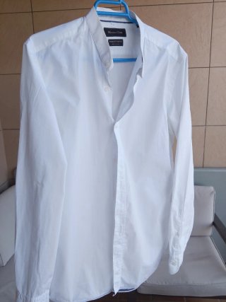 Camisa Massimo Dutti Blanca Hombre, Algodón