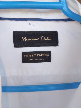Camisa Massimo Dutti Blanca Hombre, Algodón
