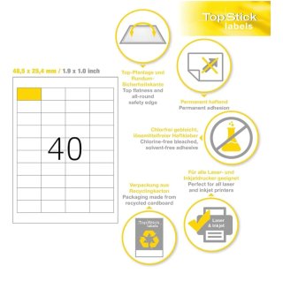 Etiquetas Autoadhesivas TopStick A4