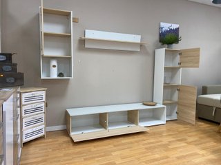 ¡¡GRAN OFERTA!! Mueble TV 4 piezas blanco cambria