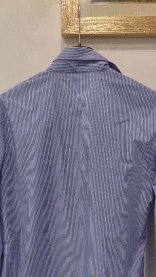 Camicia donna azzurra a righe