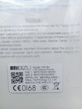 Meizu m2 (M578H) - Despiece / Para piezas + Caja