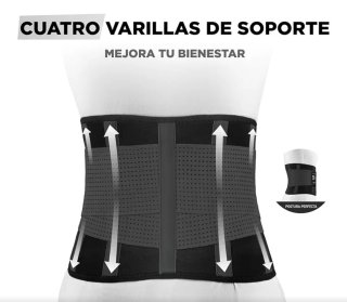 Faja Lumbar VITALBAK Negra sin estrenar