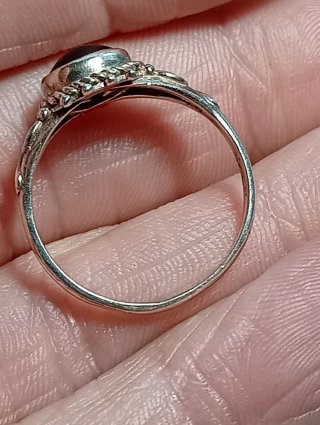 Anillo Plata Ley granate